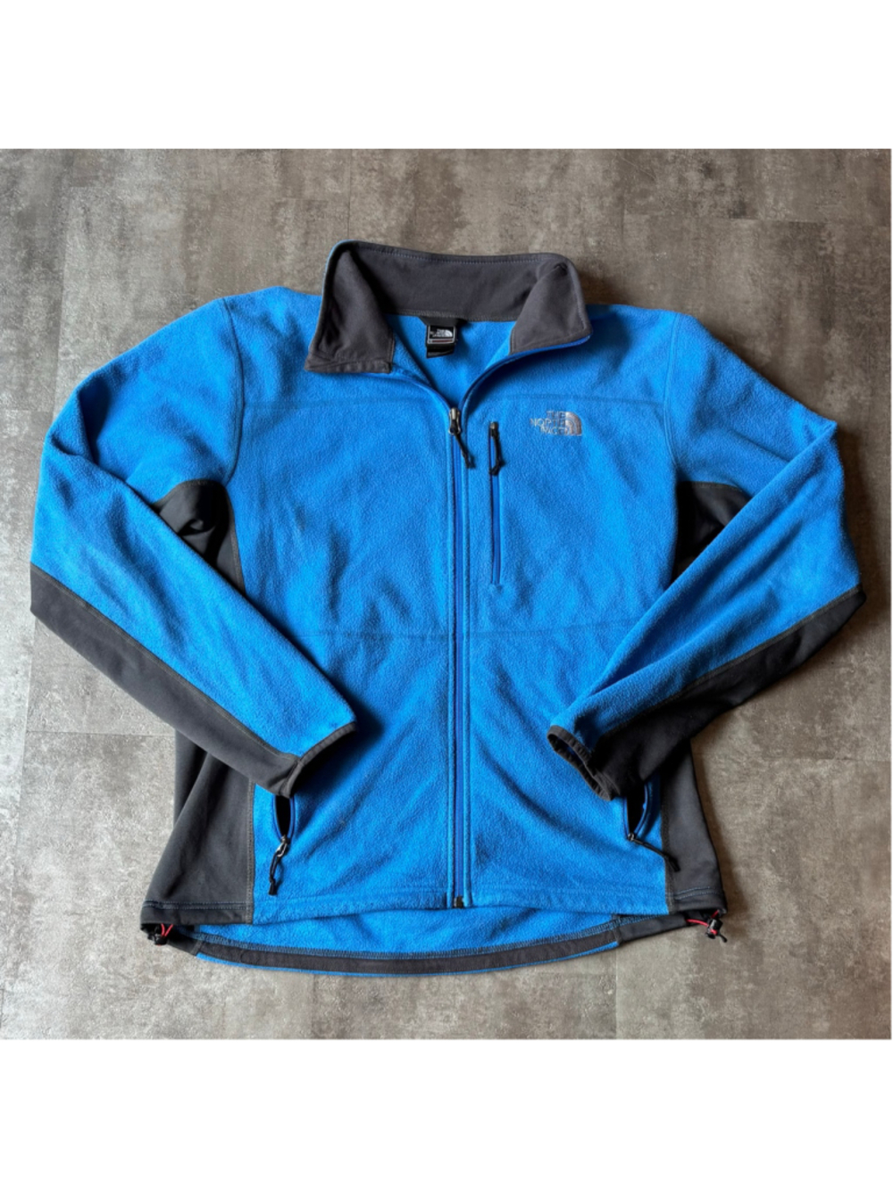 North Face Summit Series Fleece Full Zip Sweater Mens Large Blue